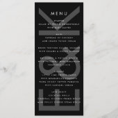 Menu Ultra Moderne Simple Big Bold Monogramme (Devant)