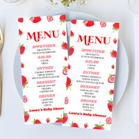 Un Bébé Berry Sweet Baby shower rouge fraise rose