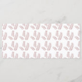 Menu un fond blanc avec des feuilles roses dessus (Dos)