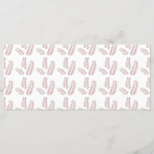 Menu un fond blanc avec des feuilles roses dessus