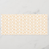 Menu un fond orange et blanc avec des tourbillons (Devant)