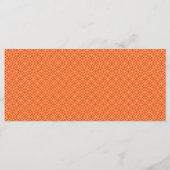 Menu un fond orange et jaune avec des petits carrés (Dos)