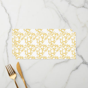 Menu Un tapis jaune avec un motif répétitif motif resem