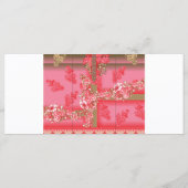 Menu une conception d'un fond rose et or avec un rouge  (Dos)