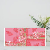 Menu une conception d'un fond rose et or avec un rouge  (Debout devant)