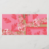 Menu une conception d'un fond rose et or avec un rouge  (Devant)