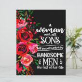 Menu Une femme avec le cadeau de tous les fils, l'idée (Debout devant)