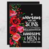 Menu Une femme avec le cadeau de tous les fils, l'idée (Devant / Derrière)