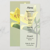 Menu Une Lilie Jaune (Devant / Derrière)