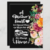 Menu Une mère est comme un cadeau de fleurs, cadeau de  (Devant / Derrière)