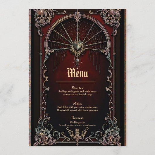 Menu Une touche de magie gothique (Devant)