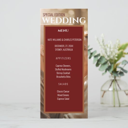 Menu unique simple de couverture de magazine (Debout devant)