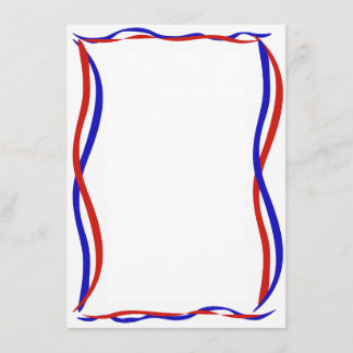 Menu Vagues Rouge Blanc et Bleu