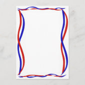 Menu Vagues Rouge Blanc et Bleu  (Dos)