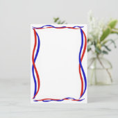 Menu Vagues Rouge Blanc et Bleu  (Debout devant)