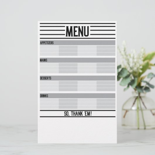 Menu Vakantiemateriaal en Potluck Guide BACK (Staand voorkant)