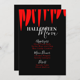 Menu Vampire Bloedhalloween Adult Party