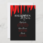 Menu Vampire Blood Halloween pour les adultes (Devant)