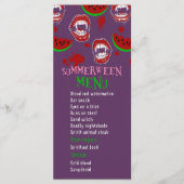 Menu Vampire Épouvantable Fête de la Pastèque Summ (Devant)