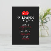 Menu Vampire Lip Blood Halloween Birthday Party (Staand voorkant)