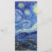 Menu Van Gogh Starry Mariage de nuit (Dos)