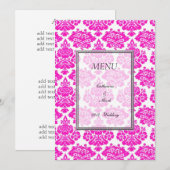 menu van het diner , damask (Voorkant / Achterkant)