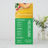menu van het diner van het Mexicaanse restaurant b (Staand voorkant)