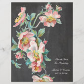 menu van het florkarton-bruiloft (Achterkant)