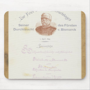 Menu van Prince von Bismarcks Muismat