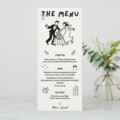 Menu van Uitnodiging – Zachte Bruiloft (Staand voorkant)