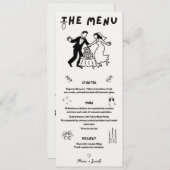 Menu van Uitnodiging – Zachte Bruiloft (Voorkant / Achterkant)