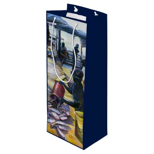 Menu van vandaag, Harbour Island, Bahama's Wijn Cadeautas (Achterkant Gekanteld)