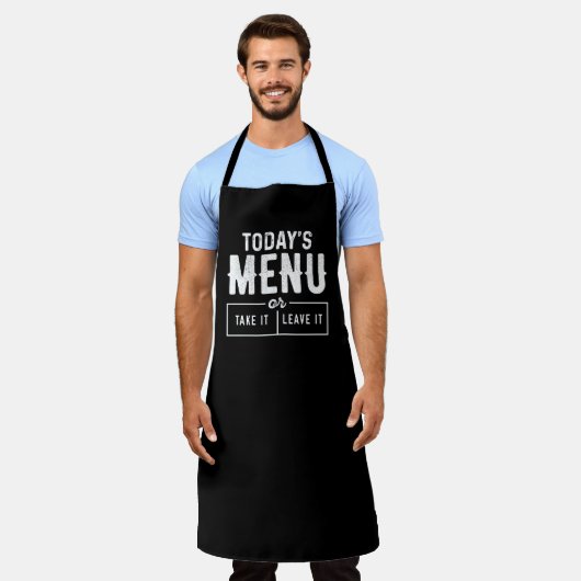 Menu van vandaag schort (Gedragen)