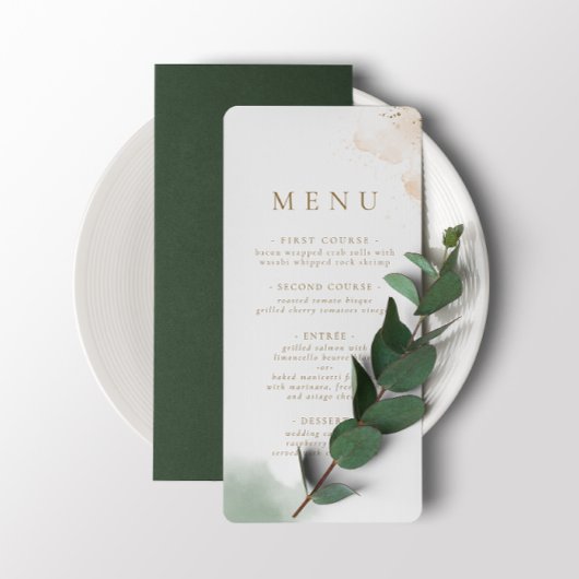 Menu Végétal Or Eucalyptus