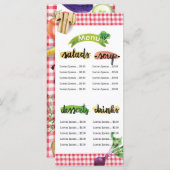 Menu végétalien bio maison sain modèle (Devant / Derrière)