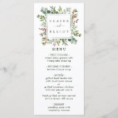 Menu Végétation botanique Noël Vacances Mariage vert (Devant)