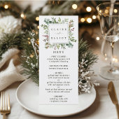 Menu Végétation botanique Noël Vacances Mariage vert