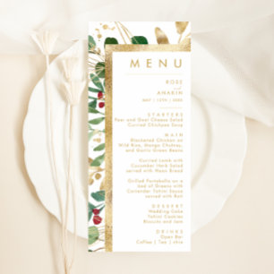 Menu Végétation de Noël moderne   Dîner Mariage blanc