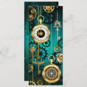 Menu Veille bijoux Steampunk sur un Arrière - plan vert (Devant / Derrière)