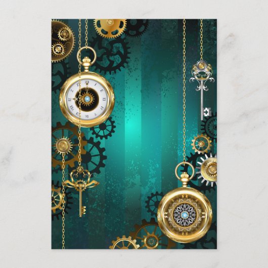 Menu Veille bijoux Steampunk sur un Arrière - plan vert (Devant)