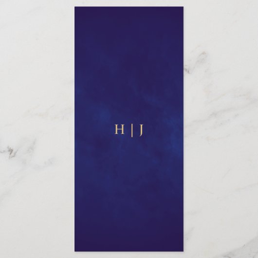 Menu Velours violet or Elégant Mariage de conte fée (Dos)