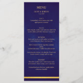 Menu Velours violet or Elégant Mariage de conte fée (Devant)