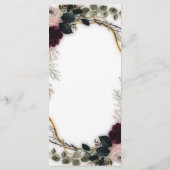 Menu Velvet Plum Garden Floral Greenery Wedding  (Dos)