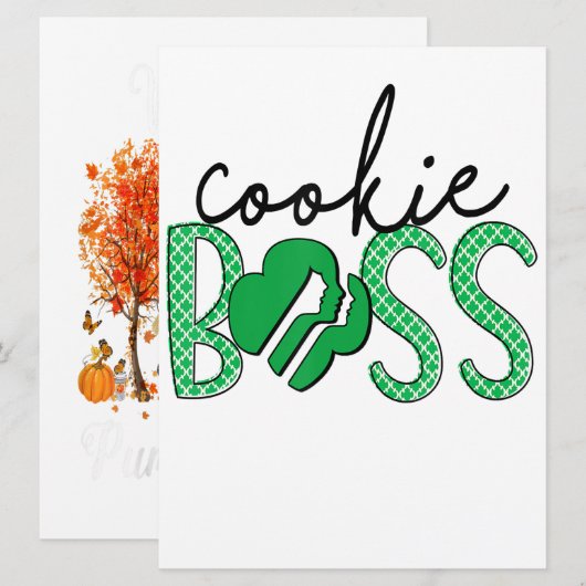 Menu Vendeuse de biscuits Filles Scout Chef de biscuits (Devant / Derrière)