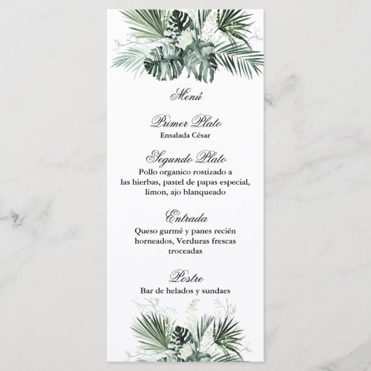 Menu verdoyant modèle pour toutes les occasions (Devant)