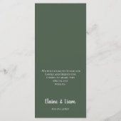 Menu Verdure rustique Calligraphie simple Mariage moder (Dos)