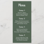 Menu Verdure rustique Calligraphie simple Mariage moder (Devant)
