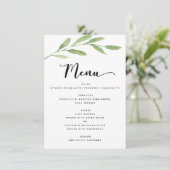 Menu Verdure Rustique Simple Elégant Mariage d'aquarell (Debout devant)
