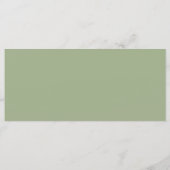 Menu Verdure vert et or Géométrique Mariage rustique (Dos)