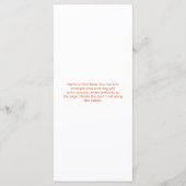 Menu Verona coucher de soleil Orange Floral Formel Élég (Dos)